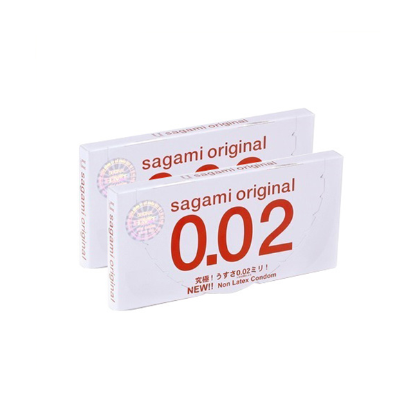 Bao Cao Su Sagami 0,02 - Siêu Mỏng 0.02mm(hộp 2 cái)